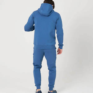 Ensemble de survêtement deux pièces slim fit pour homme, ensemble jogging OEM ODM, tenue d'entraînement à capuche, couleur unie, imprimé automne, vêtements de sport pour homme - Product Image 4