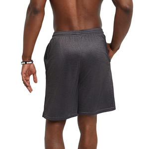 Shorts en tissu mesh à coupe ample et taille élastique pour hommes, vêtements de sport, shorts en mesh personnalisés pour hommes - Product Image 2