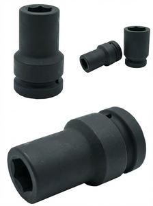 Douille à chocs profonde robuste de 3/4 pouce en acier Cr-Mo phosphate noir à 6 points hexagonaux longue pour réparation automobile/camion OEM DIY - Product Image 5
