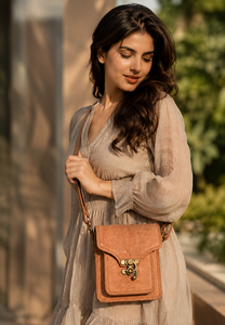 Nuevo Bolso de Mano Compacto y Ligero de Cuero Genuino Hecho a Mano, Estilo Occidental, Marca Deepika Exports, de Rajasthan, Casual - Product Image 2