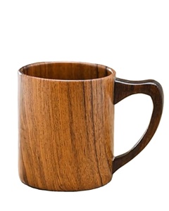 Jarra de Madera Pulida para Café, Hecha a Mano, Ligera, a Prueba de Fugas, Estilo Americano, para Cerveza o Té, Jarra Tradicional de Madera Sólida - Product Image 3