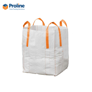 100% nuevo Proline Vn grado alimenticio tejido PP FIBC bolsas grandes 4 correas fondo plano 1000kg parte superior completamente abierta 8:1 factor de seguridad 50-200micras - Product Image 4