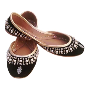 Custom Sizes Colors Handmade Elegant Summer Floral Stones Comfort Genuine Leather Punjabi Indian Pakistani <b>Khussa</b> Jutti Flat - Product Image 5