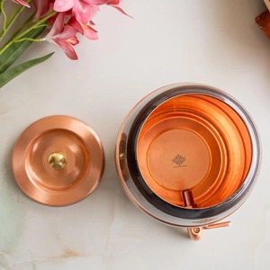 Distributeur d'eau en cuivre en promotion avec robinet et couvercle, grande capacité, design bohème pour la maison et les fêtes - Product Image 2