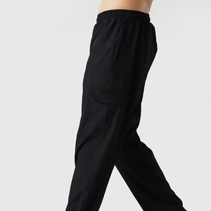Pantalon cargo pour homme, taille élastique, fermeture à cordon, plusieurs poches, style décontracté, léger, respirant, polyester - Product Image 5