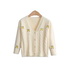 Pull en laine/cachemire au crochet pour femme, le plus vendu, cardigan d'hiver personnalisé à col en V avec fermeture boutonnée, décontracté, respirant, standard - Product Image 6