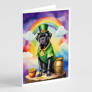 Cane Corso St Patrick's Day Whimsical A7 Blank <b>Note</b> <b>Cards</b> Pack of 8 with Envelopes 5x7 Size <b>Greeting</b> <b>Cards</b> - Product Image 1