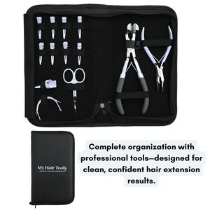 Kit de Alicates para Extensiones de Cabello con Anillo Divisor, Pequeño Recortador Profesional, Clips Plateados, Agujas para Trama Cosida a Mano, Rizador - Product Image 3