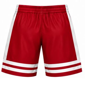 Shorts de hockey sur glace sublimés rouges pour hommes, en polyester rayé, uniforme sportif léger, vêtements d'entraînement et de match pour équipe - Product Image 2