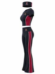 Women 3 piece sports set with top leggings and <b>headband</b> made for breathable comfort easy movement <b>yoga</b> gym and jogging - Product Image 3