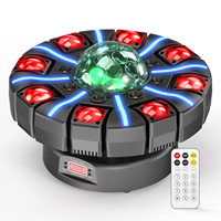 Projecteur LED RGBW 150W à huit bras avec faisceau laser, effet de scène, éclairage stroboscopique DMX pour discothèque, DJ, bar, fête, boîte de nuit