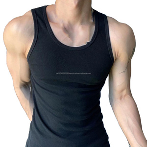 Custom Rib Tank <b>Top</b> High Quality <b>Muscle</b> Fitted Cotton Ribbed Tank <b>Top</b> <b>Men</b> Gym Workout Streetwear Sleeveless T-Shirt - Product Image 2