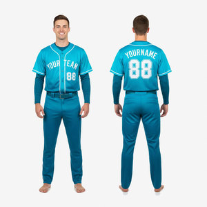 Uniformes de baseball en polyester 100% en gros pour les fabricants d'équipement d'origine (OEM) - Créez votre propre uniforme de baseball imprimé par sublimation pour adultes - Product Image 4