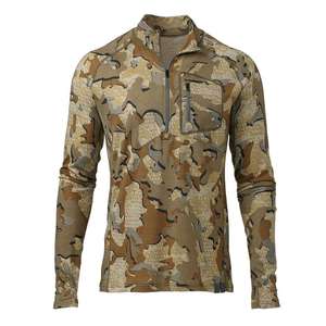Men's Performance Hunting Camo <b>Base</b> <b>Layer</b> 1/4 Zip Pullover Moisture Wicking Thermal <b>Long</b> <b>Sleeve</b> Outdoor Breathable Tactical Top - Product Image 1