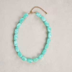 B.H CRAFTS BH-1371 Classic <b>Blue</b> Resin Turquoise Beaded <b>Necklace</b> Unisex Fashion Jewelry Round Ball Shape Statement Piece Party - Product Image 6