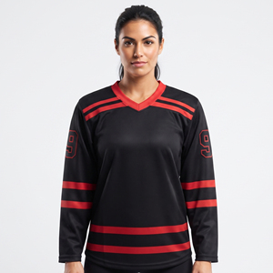 Women's Mesh Ice Hockey Sublimated Breathable Women's Ice Hockey Jersey Manufacturer Women's V-Neck Ice Jerseys - Product Image 1