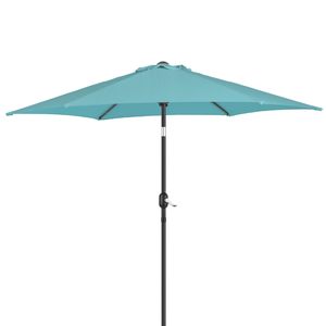 Ombrellone da Esterno per Mercato/Patio da 2,7m con Manovella Inclinabile a Pulsante, 6 Robuste Stecche in Ferro, Protezione UPF 50+, Impermeabile in Poliestere, Diametro 2,5m/3,5m - Product Image 3