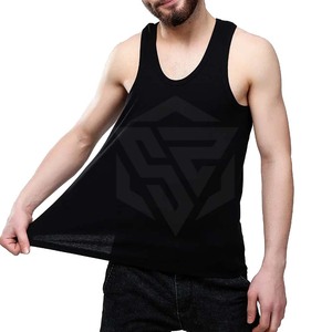 High Quality Plus Size Men's <b>Slim</b> Fit Cotton Tank Tops Breathable Wholesale Knitted Gym <b>Vest</b> for Active Yoga Custom Sleeveless - Product Image 4