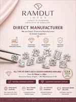 Vente en gros de diamants naturels calibrés, taillés rond brillant, couleur D, percés au laser, RAMDUT IMPEX RD-N17, pour bijoux fins