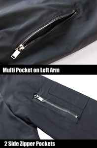 ACTIVE ENTERPRISES Classic Eco-Friendly Polyester/Cotton Crew Neck Bomber <b>Jacket</b> for <b>Men</b>-<b>Summer</b> - Product Image 3