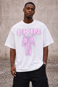 Camiseta Personalizada para Hombre, 360 Gramos, Franela Ecológica 100% Algodón, Estilo Vintage, Lavado Ácido, Corte Recortado, Desgastada, con Serigrafía, Bajo sin Rematar y Pedrería - Product Image 4