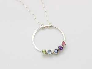 Collier personnalisé multi-pierres de naissance pour la famille, en argent sterling et plaqué or, bijoux sur mesure, fournisseur en gros - Product Image 3