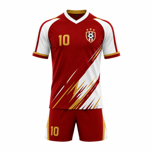 ชุดฟุตบอลชายคุณภาพสูง สีดำ เสื้อเจอร์ซีย์ กางเกงขาสั้น ระบายอากาศ ซับเหงื่อ ดีไซน์แบบสั่งทำพิเศษ รับผลิตแบบ OEM - Product Image 1