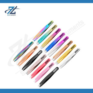 Juego de Pinzas para Cejas de Acero Inoxidable Color Oro Rosa de Lujo, con Punta Inclinada, Aplicador de Pestañas, Kit de Cuidado Personal con Estuche de Viaje, Hecho en Pakistán - Product Image 6