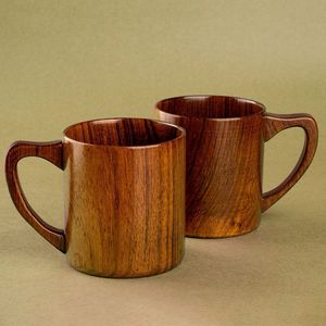 Solid Wood Coffee Mug Handmade Rustic Wooden Mug Natural Finish Eco Friendly Drinkware for Tea Coffee Beer Serving - Product Image 2