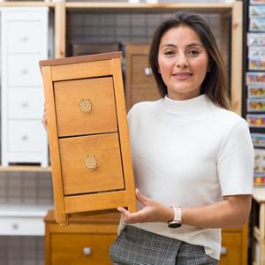 Poignées en bois naturel pour portes de tiroirs de placard boutons de porte d'armoire en rotin moderne en gros du Vietnam - Product Image 4