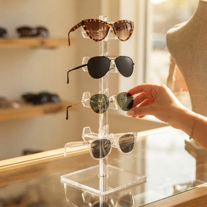 Luxury Acrylic Sunglass Display Stand Clear Eyewear Organizer Countertop Display Rack for Optical Store Retail Boutique Showroom - Product Image 2