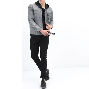 Veste en jean pour homme de qualité supérieure, style streetwear, ajustable, dernier design, prix abordable, fabriquée par un grand fabricant - Product Image 1
