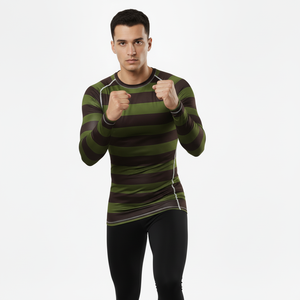 Uv Protection <b>Mens</b> Clothing Quick Dry Surf <b>Compression</b> Sublimated Longsleeve Rashguard Ropa Deportiva Homme Mma Gym Rash Guard - Product Image 2