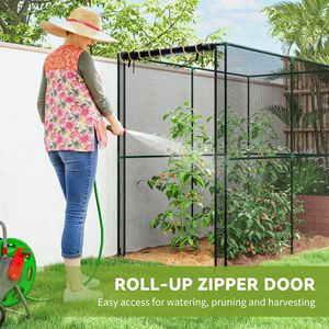 Rete Protettiva per Giardino con Porta con Cerniera per la Protezione delle Piante dagli Animali - Nera - Product Image 6