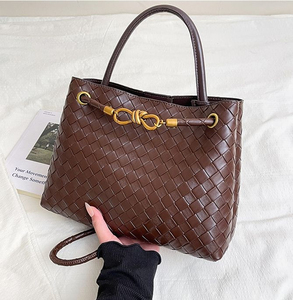 Nouveau Sac à Main Tissé Vintage 2026 pour Femme, Grande Capacité, Doublure Polyester, Sac Fourre-Tout en Cuir PU Souple, Sac à Bandoulière et Sac Croisé - Product Image 3
