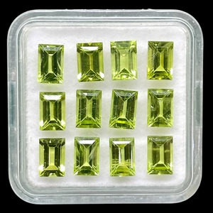 Peridoto Natural, Corte Baguette de 6x4mm, Piedra Verde, Gemas Sueltas, Peridoto Sin Tratar, Lote de Gemas al Por Mayor para Joyería - Product Image 4