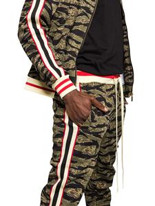 Ensemble de survêtement décontracté d'hiver pour hommes, respirant, avec logo personnalisé, taille élastique, 100 % polyester, pour l'entraînement sportif - Product Image 4