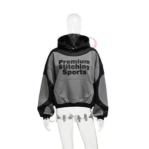 Sweat-shirt lourd tendance pour homme, pull oversize, logo personnalisé, streetwear chaud, tissu coupe-vent - Product Image 1