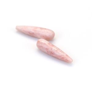 Vente en gros de pierres précieuses en amazonite rose naturelle de haute qualité à 100 %, en forme de goutte longue, pour la fabrication de bijoux, au prix d'usine - Product Image 2