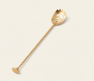 Ensemble élégant d'agitateurs à cocktail dorés, outils de bar en métal de luxe, réutilisables pour mélanger les cocktails, cuillères à agiter avec poignées perlées - Product Image 5