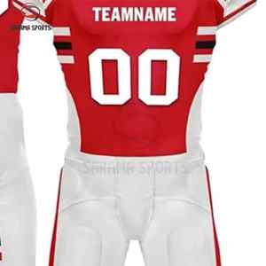 Uniforme de football américain de haute qualité 100% polyester pour les jeunes, vêtements d'équipe sportive de qualité supérieure avec un design imprimé uni - Product Image 3