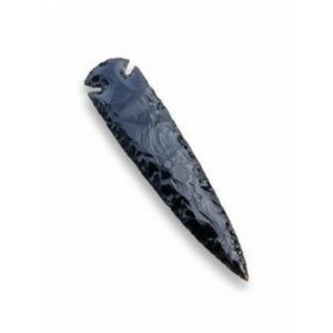 Couteau à lame en forme de feuille en obsidienne noire et en verre d'obsidienne aqua, poli à la main, en pierre naturelle, outil spirituel, cadeau - Product Image 1