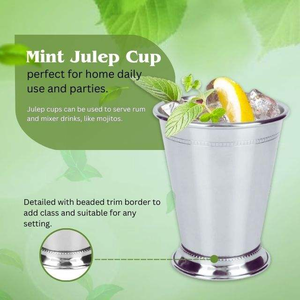 Accesorios de Bar en Oferta, Vasos de Cóctel de Acero Inoxidable Plateado, Vasos para Mint Julep, Vasos para Bebidas Mixtas, Tazas de Cerveza para Bar - Product Image 4