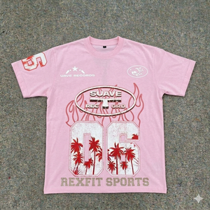 T-shirt noir délavé surdimensionné en coton à col rond pour homme REXFIT SPORTS, style streetwear décontracté - Product Image 1