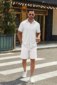 Pantalones Cortos Bermuda para Hombre, Tela de Algodón, Suaves y Transpirables, Elásticos, Casuales, para Gimnasio, Entrenamiento, Correr, Playa, Verano - Product Image 3