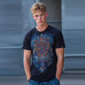 Camisetas de Verano con Pedrería para Hombre, Cuello Redondo, Manga Corta, Camiseta con Pedrería, Camiseta con Transferencia de Pedrería de Cristal - Product Image 6