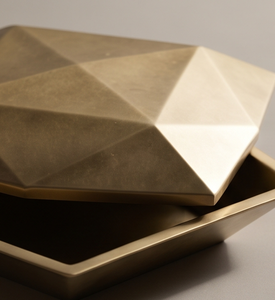 Elegante Contenedor Geométrico de Metal Dorado para Frutos Secos, Caja de Almacenamiento de Dátiles de Lujo, Lata Decorativa para Regalo, para el Hogar, la Cocina y Festividades - Product Image 4