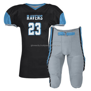 Elite Impact <b>GLOVES</b> City American Football Uniform Kit Durable Stitch Jersey Short Integrated Protective Pant Quick Dry - Product Image 6