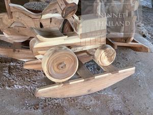 Sculpture en bois massif Moto Thaïlande - Product Image 4