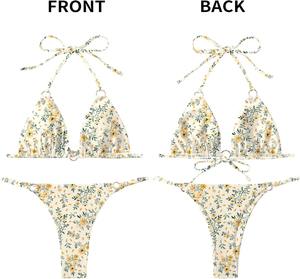 Conjuntos de bikini de playa premium sin aros, totalmente estampados, de alta calidad, precios razonables, entrega rápida. - Product Image 5